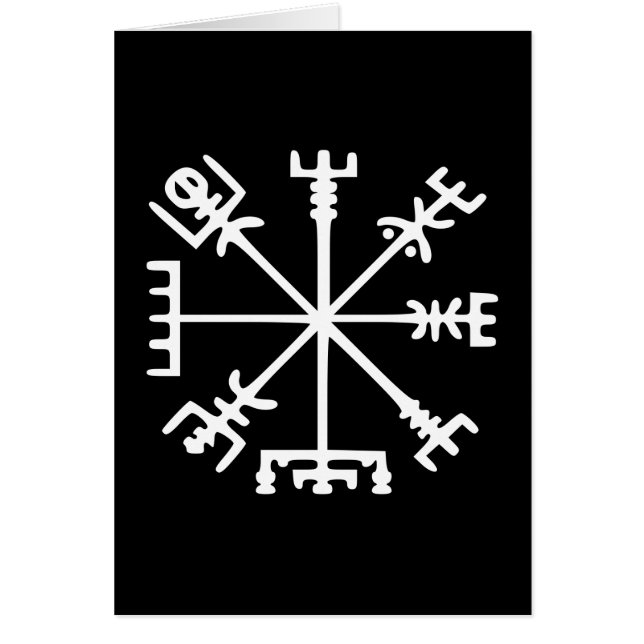 Vegvísir (Viking Compass) Karte (Vorne)