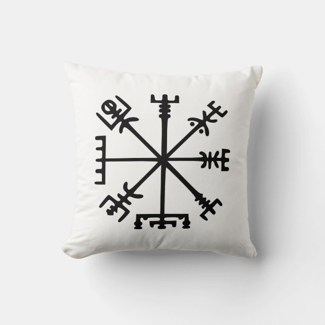 Vegvísir (Viking Compass) Kissen (Vorderseite)