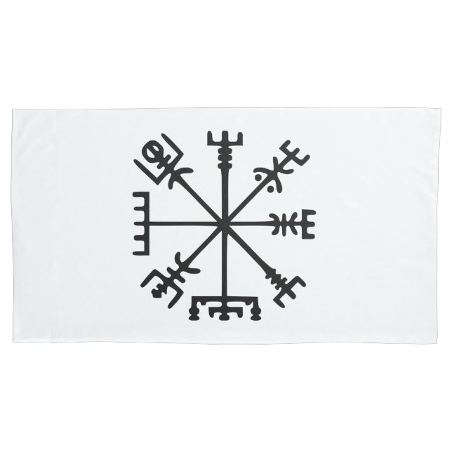 Vegvísir (Viking Compass) Kissenbezug (Vorderseite-Links)