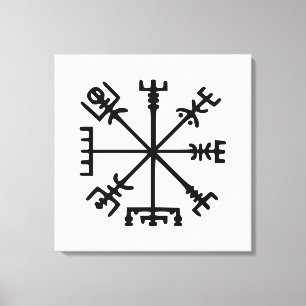 Vegvísir (Viking Compass) Leinwanddruck