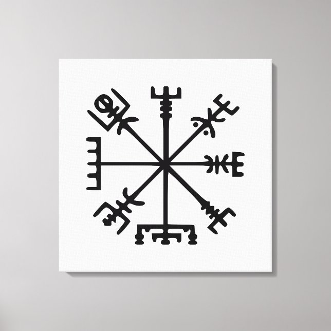 Vegvísir (Viking Compass) Leinwanddruck (Vorderseite)