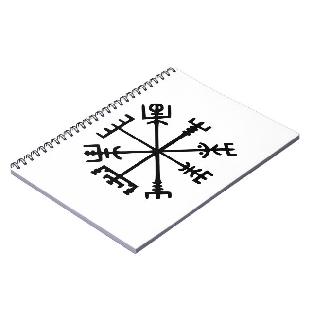 Vegvísir (Viking Compass) Notizblock (Linke Seite)