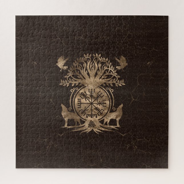 Vegvisir - Viking Compass Ornament Puzzle (Vertikal)