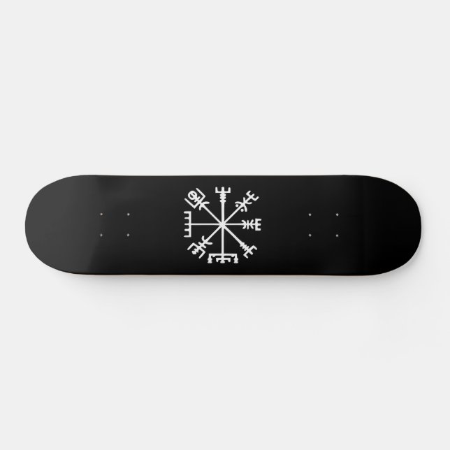 Vegvísir (Viking Compass) Skateboard (Horizontal)