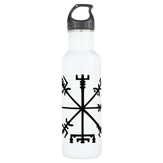 Vegvísir (Viking-Kompass) Edelstahlflasche (Vorderseite)