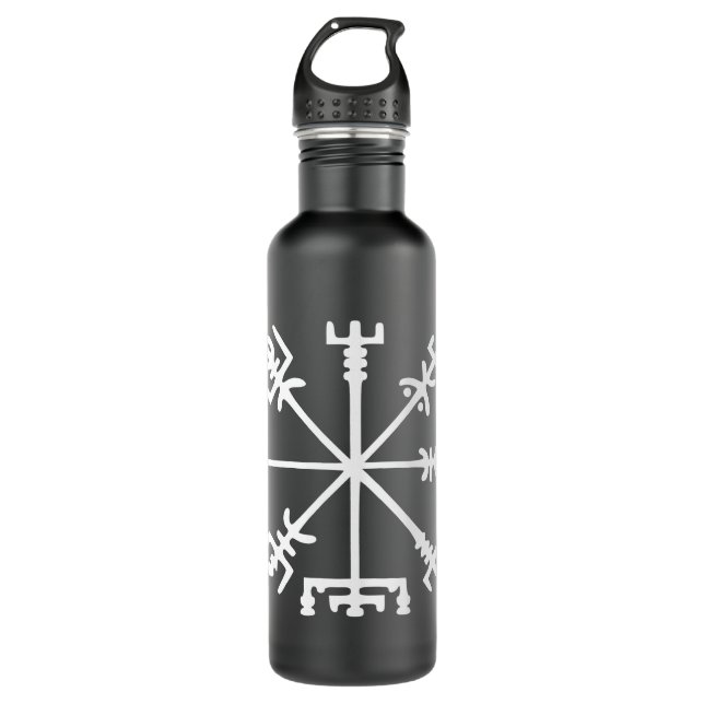 Vegvísir (Viking-Kompass) Edelstahlflasche (Vorderseite)