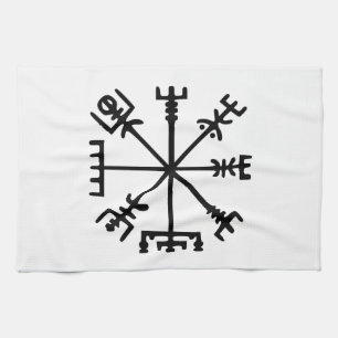 Vegvísir (Viking-Kompass) Handtuch