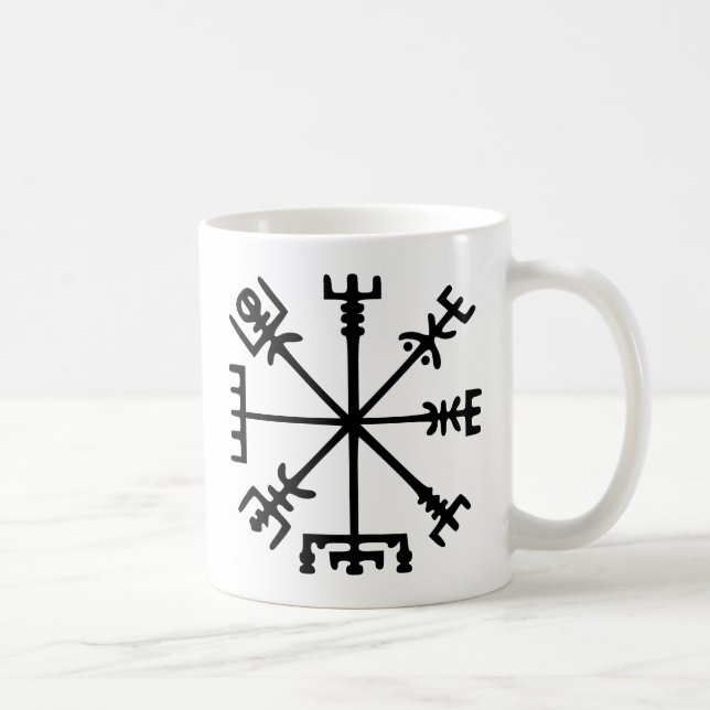 Vegvísir (Viking-Kompass) Kaffeetasse (Rechts)