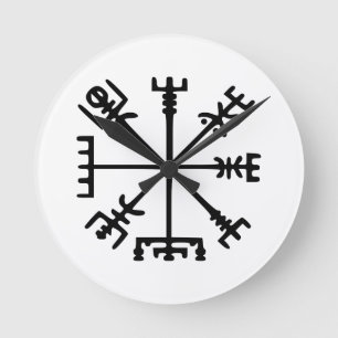Vegvísir (Viking-Kompass) Runde Wanduhr