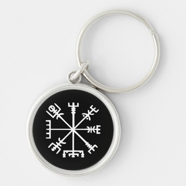 Vegvísir (Viking-Kompass) Schlüsselanhänger (Vorne)