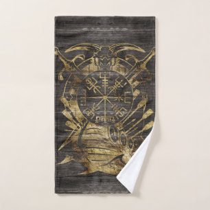 Vegvisir - Viking-Navigations-Kompass Badhandtuch Set