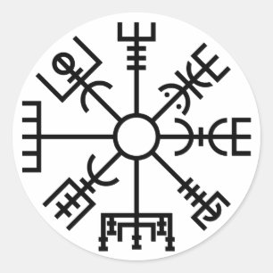 vegvisir Viking Symbol Runder Aufkleber