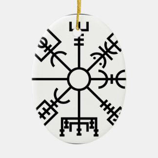vegvisir Viking-Symbol-Skandinavier-Schild Odin Keramik Ornament
