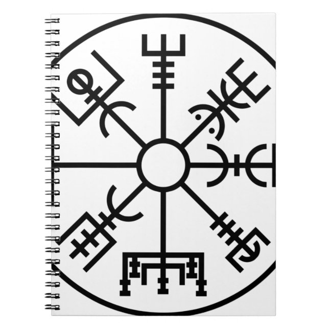 vegvisir Viking-Symbol-Skandinavier-Schild Odin Notizblock (Vorderseite)