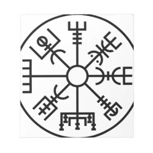vegvisir Viking-Symbol-Skandinavier-Schild Odin Notizblock