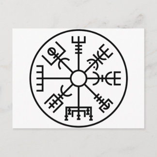 vegvisir Viking-Symbol-Skandinavier-Schild Odin Postkarte