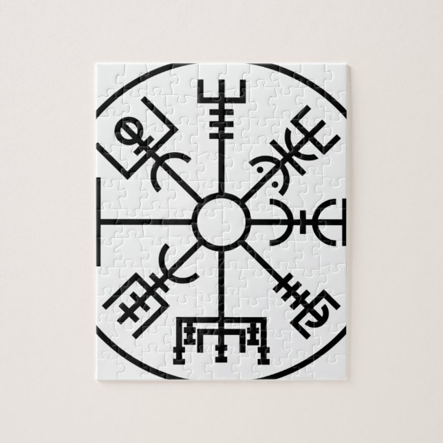 vegvisir Viking-Symbol-Skandinavier-Schild Odin Puzzle (Vertikal)