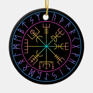 Vegvisir Wikinger-Kompass-Symbol-Design Keramik Ornament