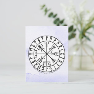 Vegvisir Wikinger-Kompass-Symbol-Design Postkarte