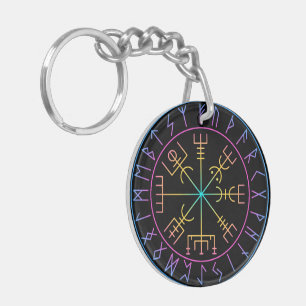 Vegvisir Wikinger-Kompass-Symbol-Design Schlüsselanhänger