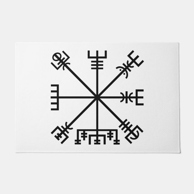 Vegvisir Wikinger-Symbol Fußmatte (Vorderseite)