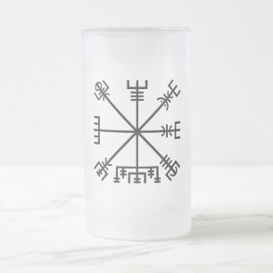 Vegvisir Wikinger-Symbol Mattglas Bierglas