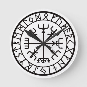 VegvisirCompass.jpg Runde Wanduhr