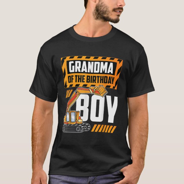 vehicle construction excavator Grandma of the Birt T-Shirt (Vorderseite)