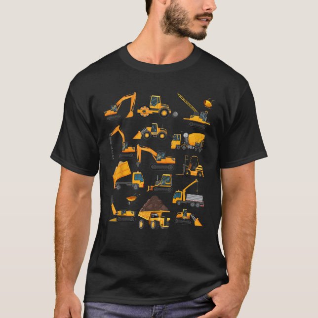 Vehicles Construction Trucks Gifts For Men Women B T-Shirt