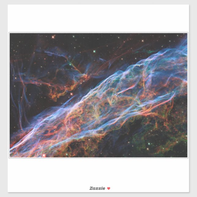 Veil Nebula Supernova Remnants Hubble Telescope Aufkleber (Blatt)