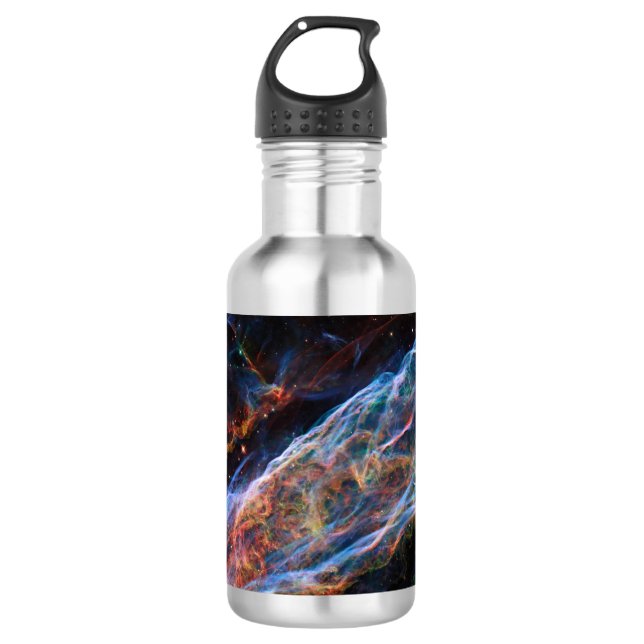 Veil Nebula Supernova Remnants Hubble Telescope Edelstahlflasche (Vorderseite)
