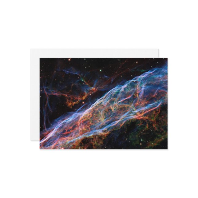 Veil Nebula Supernova Remnants Hubble Telescope Einladung (Vorderseite/Rückseite Beispiel)