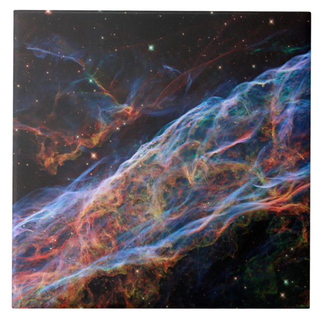 Veil Nebula Supernova Remnants Hubble Telescope Fliese (Vorderseite)