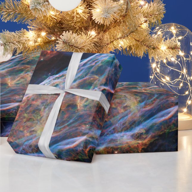 Veil Nebula Supernova Remnants Hubble Telescope Geschenkpapier (Feiertage)