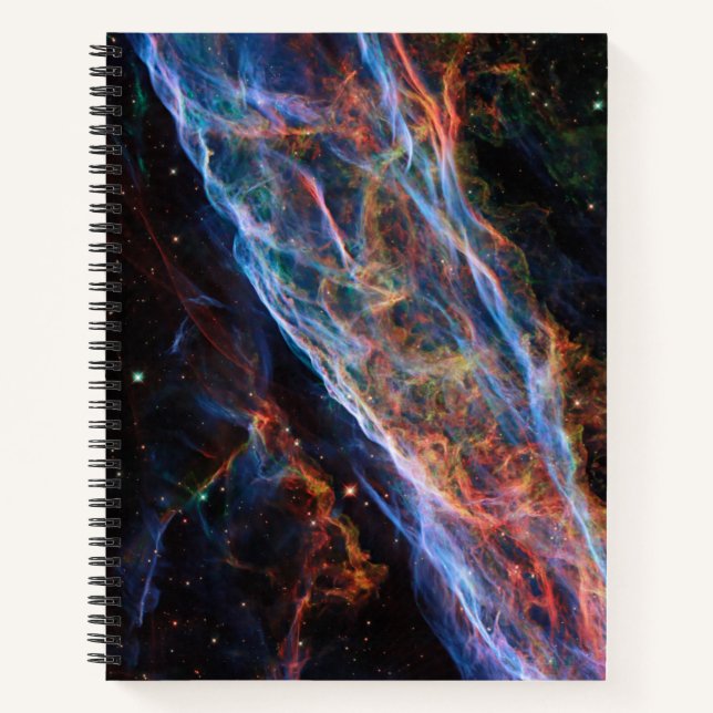 Veil Nebula Supernova Remnants Hubble Telescope Notizbuch (Vorderseite)
