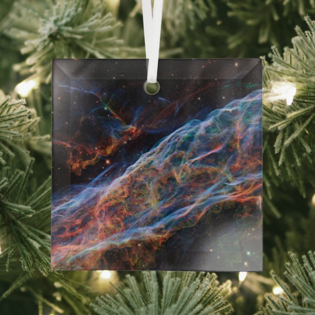 Veil Nebula Supernova Remnants Hubble Telescope Ornament Aus Glas (Insitu)