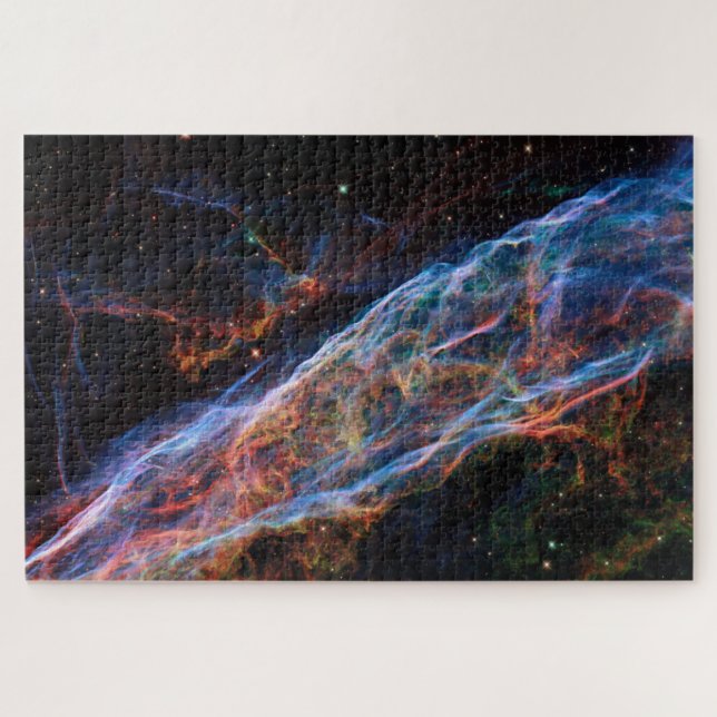Veil Nebula Supernova Remnants Hubble Telescope Puzzle (Horizontal)
