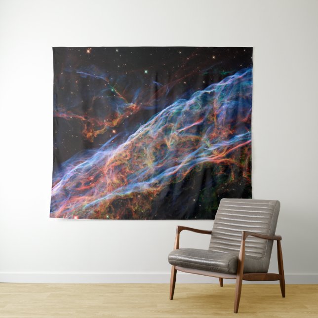 Veil Nebula Supernova Remnants Hubble Telescope Wandteppich (Beispiel (Horizontal))