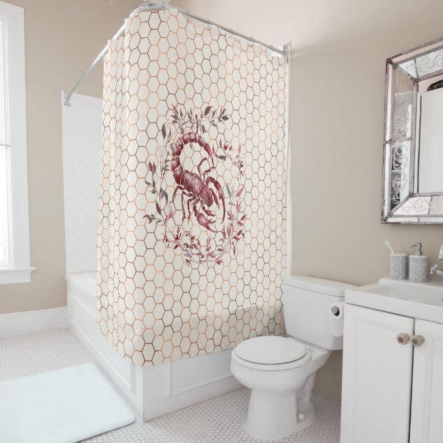 Veil of Mystery: Elegant Scorpio Duschvorhang (Beispiel)