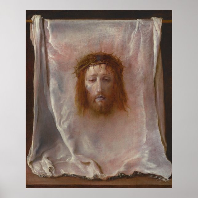 Veil of Veronica - Domenico Fetti Fine Art Poster (Vorne)