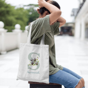 Veilchen & Blau Harlekin Buchstabe S Tragetasche