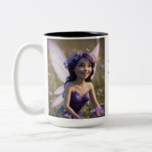 Veilchen-Blumenfee Zweifarbige Tasse