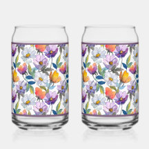 Veilchen-Blumensoda-Glas