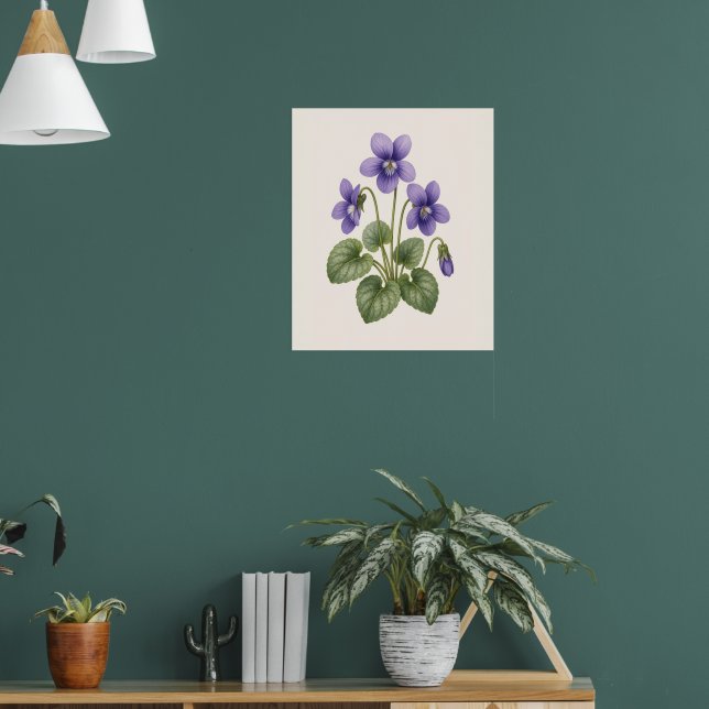 Veilchen Botanik, Februar-Geburtsblume Poster (Wohnzimmer 1)