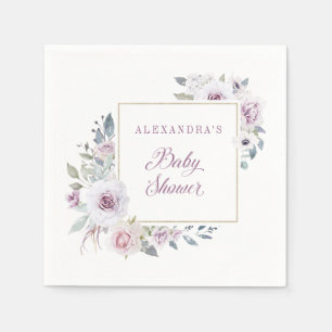 Veilchen erröten BlumenBabyparty Serviette