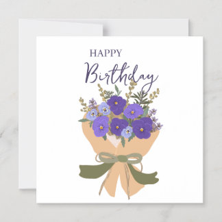 Veilchen Februar Geburtsblumenstrauß Magneteinladung