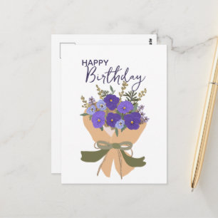 Veilchen Februar Geburtsblumenstrauß Postkarte