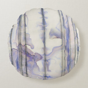 Veilchen-freies Ausdruck-Aquarell Rundes Kissen