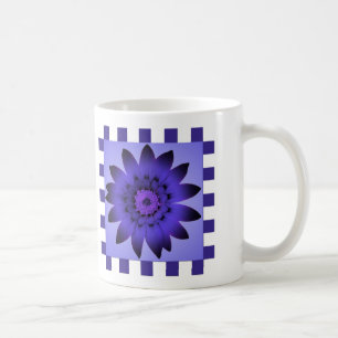 Veilchen-Gänseblümchen-Blume, Streifenmuster - Tas Kaffeetasse