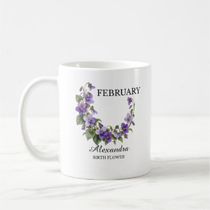 Veilchen-Geburtsblume Februar Kaffeetasse